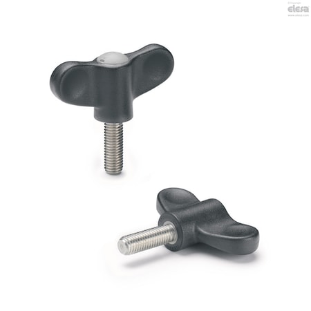 Elesa Thumb Screw, M5-20, Stainless Steel, 20 mm Head Ht, 20 mm Lg EWN-SST-p